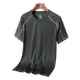 thumbnail image 6 of Raenseen Mens Swim Shirts Rash Guard Shirt T-Shirt UPF 50+ Muscle Gym Tee Short Sleeve Elastic Dark Grey XL, 6 of 8