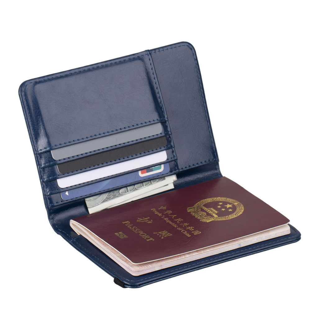 Women's Leather Travel Passport Wallet with RFID Blocking - Rovence