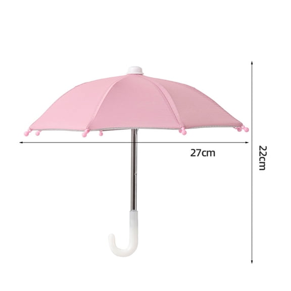 Mini Umbrellas,Pink Sunshade Mini Biker Small Umbrella Art Deco Umbrella, Dollhouse Accessory Decorative Miniature Umbrellas for Toddler Girls Kids Party(1pc)