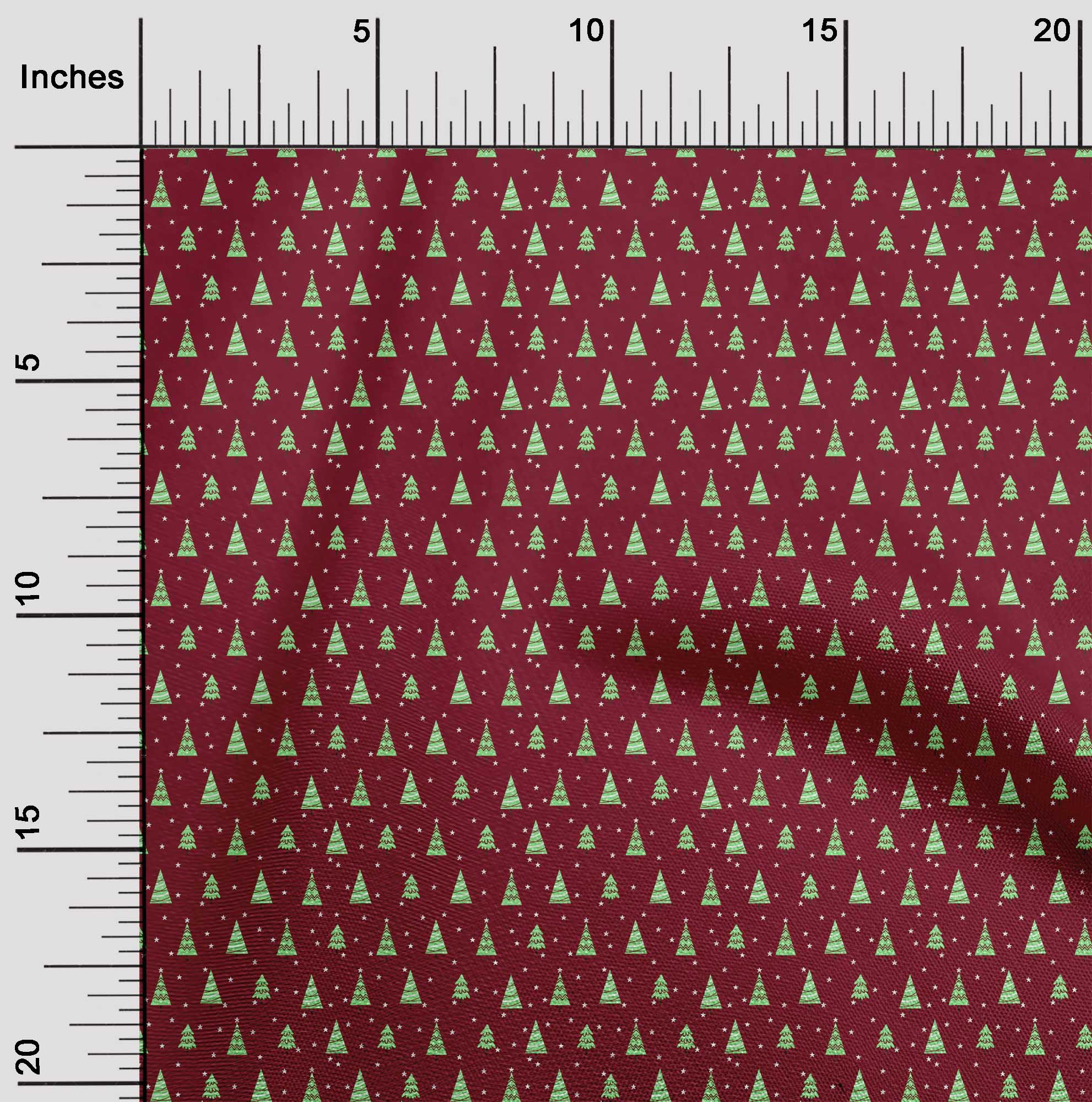 oneOone Cotton Flex Maroon Fabric Christmas Craft Projects Decor Fabric Printed By The Yard 40 Inch Wide