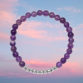 thumbnail image 2 of Amethyst Bead Stretch Bracelet, 2 of 4