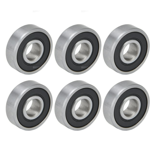 10Pcs Deep Groove Ball Bearing Rubber Seals Extra Light Series Industrial Accessories For Linear Motion Devices Skates Scooters Skateboards Inline Skates