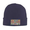 thumbnail image 2 of ZICANCN Colorful Fractal Mandala Knit Beanie Hat, Winter Cap Soft Warm Classic Hats for Men Women, Navy Blue, 2 of 8