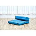 thumbnail image 5 of Leewadee Foldable Floor Mattress – 2 in 1 Floor Meditation Mat for Yoga and Relaxation, Seating Futon with Kapok,  Light Blue, 5 of 9