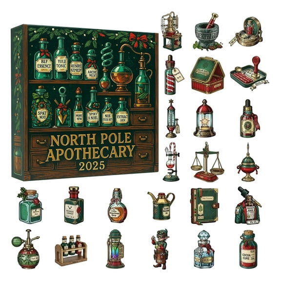 Advent Calendar 2025, 24 Days Countdown Calendar With Festive Figurine Ornaments For Christmas Tree Decor And Holiday Collecting​​
