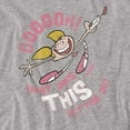 thumbnail image 2 of Dexters Laboratory Button Women's T Shirt, Athletic Heather, 2X-Large, 2 of 6