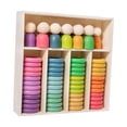 thumbnail image 3 of Juego de clasificación de colores del arco iris Pensamiento lógico Habilidad fina Juguete sensorial Arco iris muñecas perfke Juego de clasificación de cuentas, 3 of 9