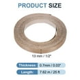 thumbnail image 2 of Banda de borde Uxcell, cinta de chapa de madera prepegada flexible para borde de contrachapado con adhesivo termofusible para restauración de muebles nogal 1/2 pulgada x 25 pies, 2 of 7