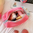 thumbnail image 4 of Estuche para lápices colorido, bolso de tela de gran capacidad, bolsa de maquillaje de color de contraste simple, 4 of 4