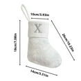 thumbnail image 4 of Xuniizn Personalized Christmas Stockings with Initials - Custom Embroidered Stocking Set, Luxury Velvet Xmas Stockings for Family, Holiday Christmas Decorations, White, New Model X, 4 of 7