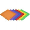 Norsk Interlocking Foam Floor Mat 4- Pack plus BONUS Pack Value Bundle, Rainbow