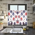thumbnail image 4 of Yayeee Kitchen Curtains Tier Pair Light Filtering 27"x24" Rod Pocket Short Cafe Window Panel, Star Spangled Helmets, 4 of 7