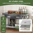 thumbnail image 5 of Uforic 60" x 24" Stainless Steel Table with 2 Drawers, Adjustable Storage Shelf, Paper Towel Holder, NSF Work Table for Restaurant, Garage, Patio, 5 of 9