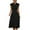 Black, variant on Diufon Midi Dresses for Women Summer Lapel Sleeveless A-Line Dress Solid Color Waisted Pleated Dress