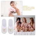 thumbnail image 3 of KAKOWELY 2 pares de pantuflas de boda desechables de tela, regalo práctico para dama de honor., 3 of 5