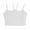 White, variant on 2Pack Womens Camisole Crop Tank Tops Sexy Hot Girl Sleeveless Clubwear Going out Bandeau Bras Base Shirts Gray Large