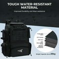 thumbnail image 2 of KastKing Fishing Tackle Backpack with Rod Holders-4 Tackle Boxes-Rain Cover,45L Large Storage for Fishing Gear-Bait Boss, 2 of 6