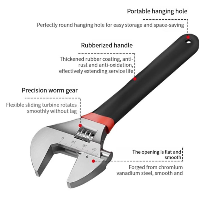 CEORPER Accuracy Scale Adjustable Wrench Accurate Sizing for Mechanics Work