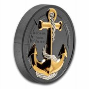 2025 Cook Islands 2 oz Silver Anchor Rough Storms Black Proof