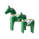 thumbnail image 4 of 2 estatuas suecas de caballos de Dala, tallas de madera de caballos de Dala, objetos de colección, artesanías, verde, 4 of 9