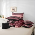 thumbnail image 6 of Homewish Animal Leopard Cheetah Print Twin Bedding Sets 7-Piece,Black Pink Bedding Comforter Set Microfiber,Abstract Zebra Print Breathable Sheet Sets,Luxury Bedroom Decor,Reversible, 6 of 8