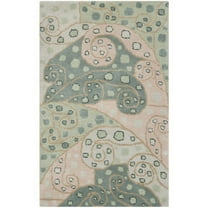 SAFAVIEH Bella Salah Abstract Wool Area Rug, Sage/Multi, 2'6" x 4'