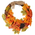 thumbnail image 1 of Autumn Wreath, Maple Leaf Wreath Decorative Handmade Exquisite Artificial Lifelike  for Door for Home Decoration for Window, 1 of 8