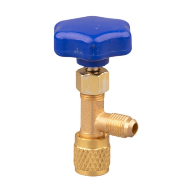 Válvula de alivio de refrigeración para aire acondicionado Abridor de botellas de refrigeración para automóviles Azul
