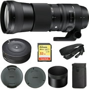 Sigma 150-600mm F5-6.3 DG OS HSM Zoom Lens Contemporary for Nikon DSLR Cameras (745-306) with Sigma USB Dock for Nikon Lens & Sandisk Extreme 32GB Professional SDHC Class 10 UHS-II Memory Card