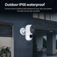 thumbnail image 4 of Cámara de seguridad inalámbrica, conversación de 2 vías, para exteriores e interiores Detección de movimiento de visión nocturna 1080P e Ip66 a prueba de agua, compatible con 2.4G y 5G Wifi-Blanco, 4 of 9