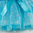 thumbnail image 6 of Odeerbi Girls Skirts Tutu Skirt Toddler Cute Party Dance Outfit Splice Rainbow Net Yarn Sequins Tulle Skirt Bow Hairpin Suit Blue, 6 of 7