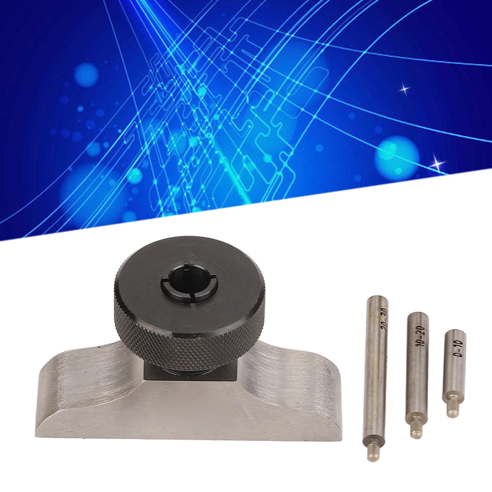 Fyydes Depth Dial Indicator Base Hardened Stainless Steel Depth Micrometer Stand with 3 Pcs