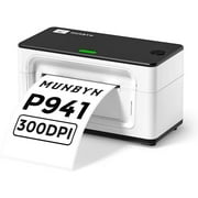 MUNBYN Thermal Label Printer HD 300DPI, 4x6 USB Shipping Label Printer for Shipping Packages Small Business, Shipping Labels with USPS UPS, for Windows Mac