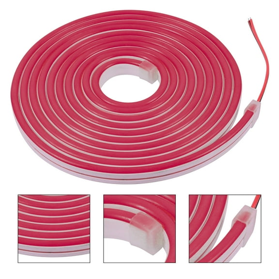 GOOHOCHY Led Neon Rope Lights Led Light Strips Pink Copper 1 Set 6X0.47In