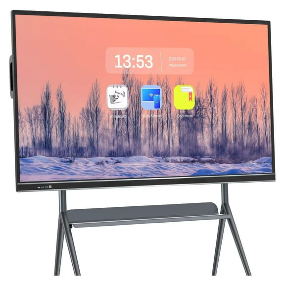 OmninexHub Clearance Sale! Smart Board 75 Inch Touch Screen All-in-One Interactive Whiteboard with Dual System, Cloud Share Anytime, Great for Classroom Engagement, Office