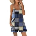 thumbnail image 3 of Birdeem Womens Casual Jumpsuits Summer Sleeveless Printed Loose Jumpsuit Wide Leg Short Pant Rompers, 3 of 4