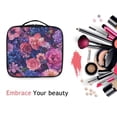 thumbnail image 6 of FORMRS Travel Makeup Bag Large Capacity Train Case Cosmetic Organizer with Adjustable Dividers, Vibrant Art Flowers, 6 of 8