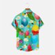 thumbnail image 4 of ICHUANYI Clearance Men's Lapel Pocket Less Easter Digital Print Short Sleeve Shirt(Green, XXXXL) Ichuanyi Ichuanyi, 4 of 5