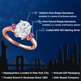 thumbnail image 2 of Gem Stone King 18K Rose Gold Plated Silver Pink Moissanite Ring Set with Moissanite (3.46 Cttw), 2 of 7