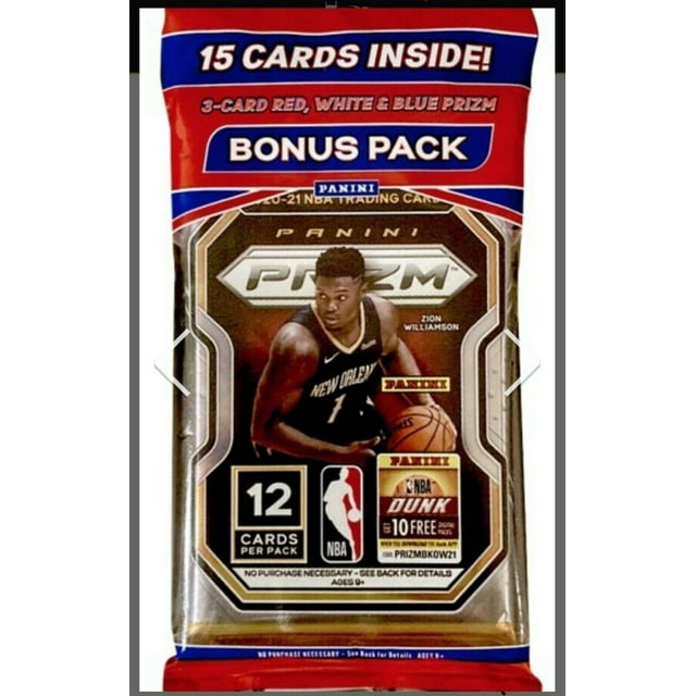 2020-21 Panini Prizm Basketball Jumbo Cello Fat Pack + Bonus 3 Card Pack