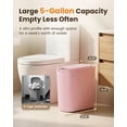 thumbnail image 4 of Pink 5 Gallon Automatic Touchless Plastic Slim Wastebasket for Bathroom Office RV Bedroom Living Room, 4 of 8
