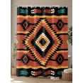 thumbnail image 4 of Fsddascl Aztec Southwest Shower Curtain Set - 72" x 78" Washable Bathtub Curtain with 12 Hooks, Orange Black Boho Tribes Abstract Waterproof Fabric Stall Shower Curtains for Bathroom/Bathtub Décor, 4 of 6