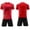 Red, variant on NAISIBABY Boys Activewear 2-Piece, Quick Dry Short Sleeve T-Shirt & Sports Shorts Sets Performance Basketball Football Outfits Blue Size 7-8