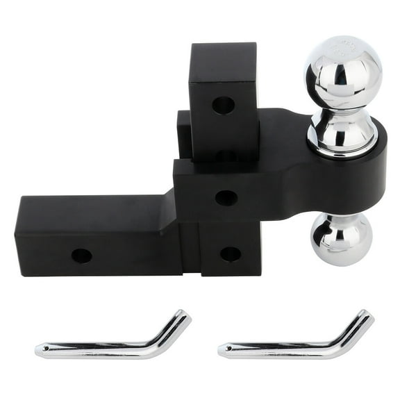 Dual Tow Ball Hitch Mount Adjustable Drop Raise Trailer Hitch Towing