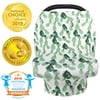 Amerteer Nursing Cover Carseat Canopy - Baby Breastfeeding Cover, Car Seat Covers for Babies, Multi Use Nursing Scarf, Infant Stroller Cover, Boys and Girls Best Gifts-Cactus