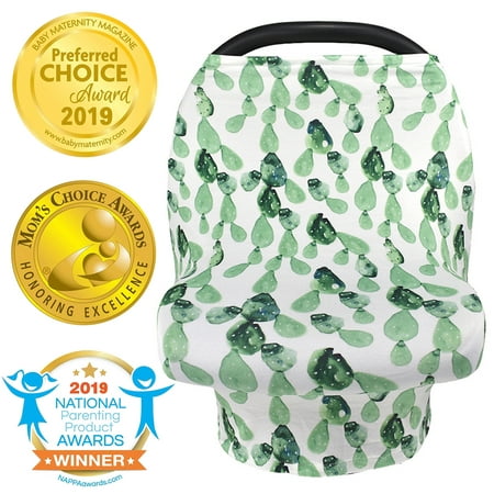 Amerteer Nursing Cover Carseat Canopy - Baby Breastfeeding Cover, Car Seat Covers for Babies, Multi Use Nursing Scarf, Infant Stroller Cover, Boys and Girls Best (Best Nursing Covers 2019)
