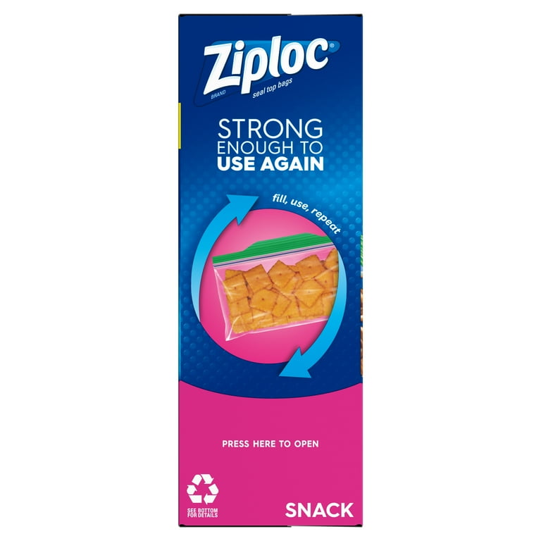 Ziploc Reusable Snack Bags with Grip 'n Seal Technology