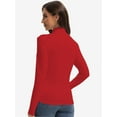 thumbnail image 4 of Women's Turtleneck Long Sleeve Shirts Slim Fitted Lightweight Base Layer Casual Tops, 4 of 6