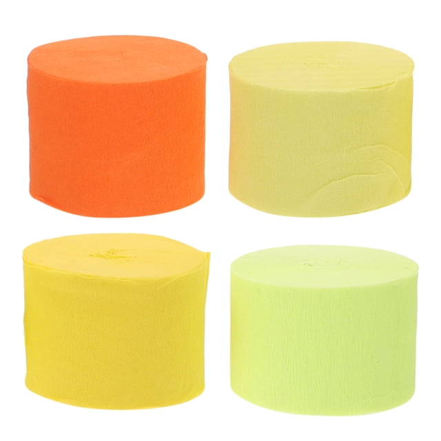 4 rollos de serpentinas de papel crepé para bodas, cumpleaños, serpentinas de papel crepé, suministros para fiestas