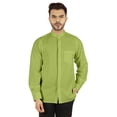 thumbnail image 1 of Bestman Solid Button-Down Shirt For Mens Chinese Collar Front Placket Formal Shirts, 1 of 7